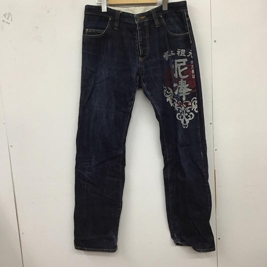ドロボウニッキ 泥棒日記 パンツ デニム、ジーンズ デニムパンツ ワイドパンツ Gパン 34インチ 無地 インディゴ / インディゴ /  メンズ USED 古着 中古 10129485