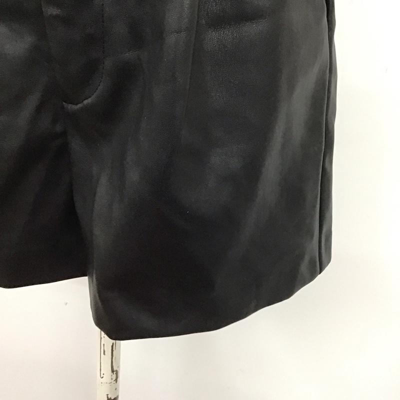 ザラ ZARA パンツ ショートパンツ 7901 291 800 フェイクレザー XS 無地 黒 / ブラック /  レディース USED 古着 中古 10113004