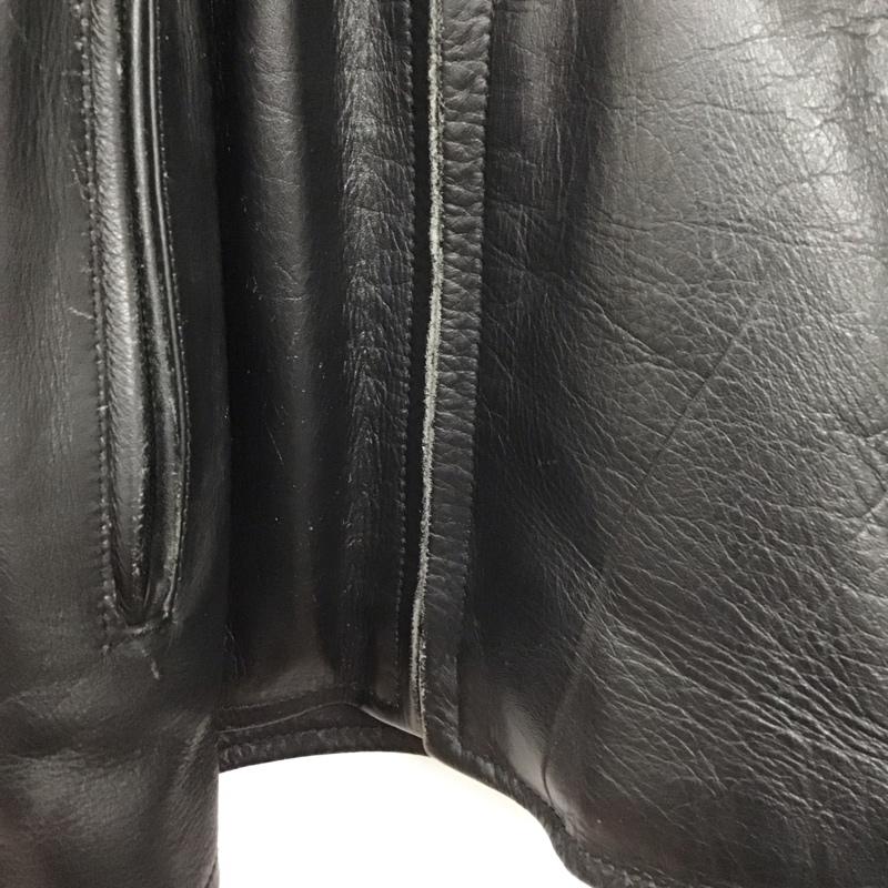古着 USED ジャケット、上着 ジャケット、ブレザー レザージャケット ジップアップジャケット アウター シングルライダースジャケット M 無地 黒 / ブラック /  メンズ USED 古着 中古 10137450