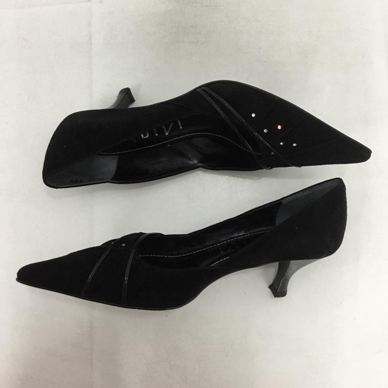 インディヴィ INDIVI パンプス パンプス 23.5 ヒール ポインテッドトゥ 23.5cm 無地 黒 / ブラック /  レディース USED 古着 中古 10149840