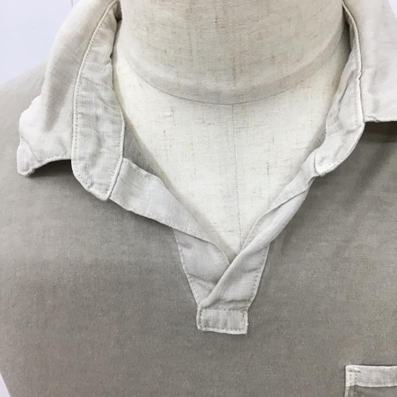 エムエイチエル MHL. ポロシャツ 半袖 半袖ポロシャツ カラーシャツ 半袖カットソー M 無地 ベージュ / ベージュ /  メンズ USED 古着 中古 10114697