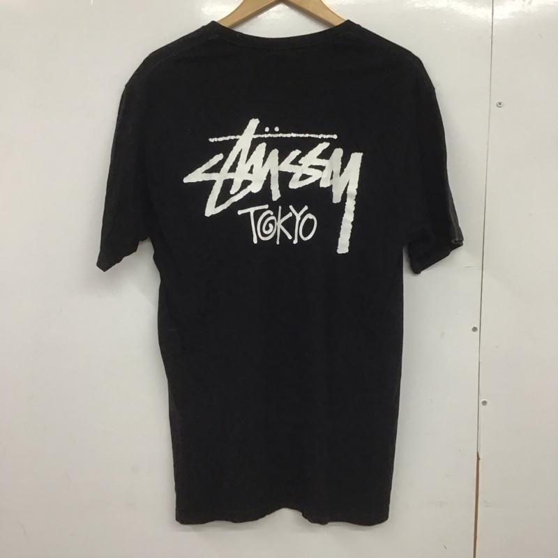 ステューシー STUSSY Tシャツ 半袖 半袖カットソー プリントTシャツ クルーネックカットソー M ロゴ、文字 黒 / ブラック /  メンズ USED 古着 中古 10148262