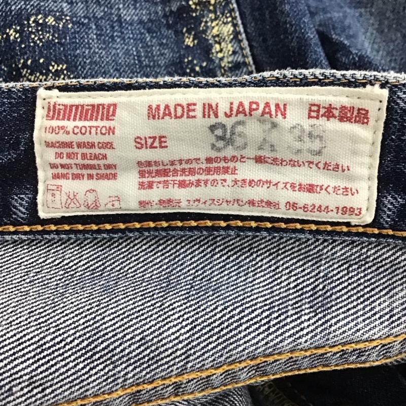 エヴィス EVISU パンツ デニム、ジーンズ デニムパンツ ワイドパンツ カジュアルパンツ 36インチ 無地 インディゴ / インディゴ /  メンズ USED 古着 中古 10145531