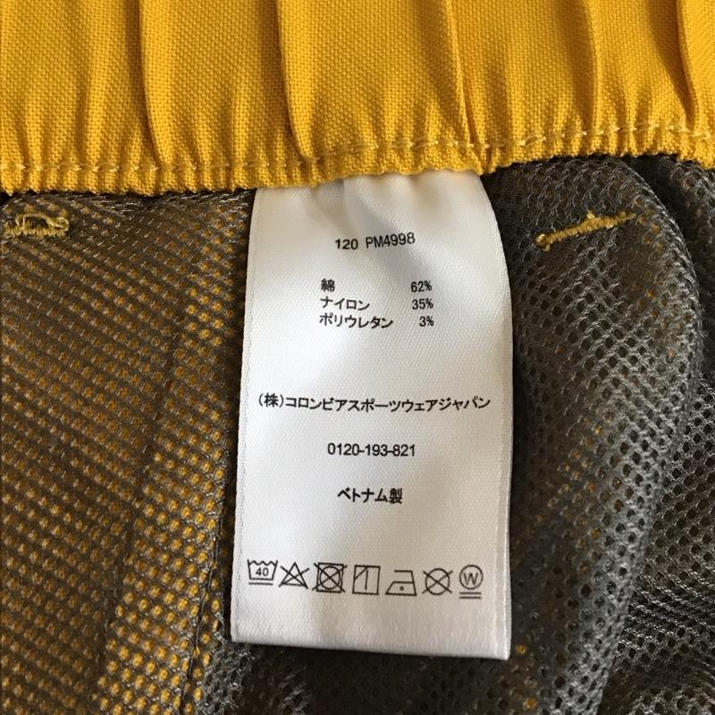 コロンビア Columbia パンツ ショートパンツ ショートパンツ ハーフパンツ カジュアルパンツ L ロゴ、文字 黄 / イエロー /  メンズ USED 古着 中古 10114569