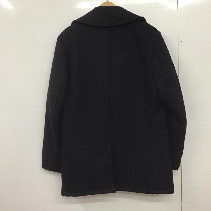ショット schott コート ピーコート ピーコート アウター ダブル ショートコート 36 無地 ダークグレー / ダークグレー /  メンズ USED 古着 中古 10146664