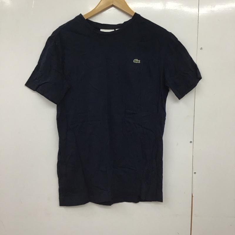 ラコステ LACOSTE Tシャツ 半袖 半袖カットソー プリントTシャツ クルーネックカットソー 4 ロゴ、文字 紺 / ネイビー /  メンズ USED 古着 中古 10150597
