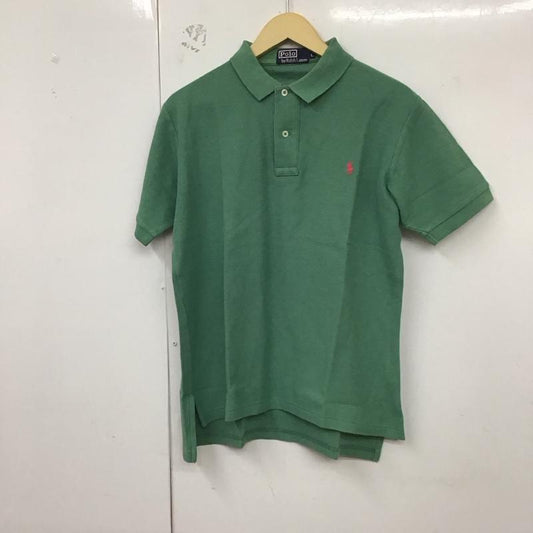 ポロバイラルフローレン Polo by RALPH LAUREN ポロシャツ 半袖 半袖ポロシャツ 半袖カットソー カラーシャツ L ロゴ、文字 緑 / グリーン /  メンズ USED 古着 中古 10129515