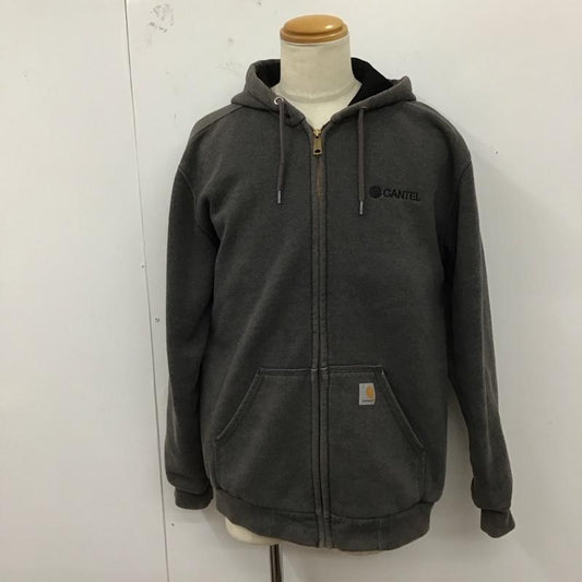 カーハート Carhartt パーカー 長袖 長袖パーカー フード付きパーカー プリントスウェット トレーナー M ロゴ、文字 灰 / グレー /  メンズ USED 古着 中古 10123580