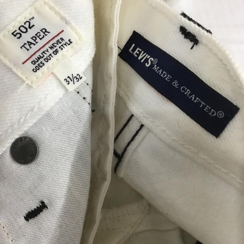 リーバイストラウスアンドコー Levi Strauss & co. パンツ デニム、ジーンズ デニムパンツ ワイドパンツ カジュアルジーンズ バイカラー 31インチ 無地 白 / ホワイト / X 黒 / ブラック /  メンズ USED 古着 中古 10105839