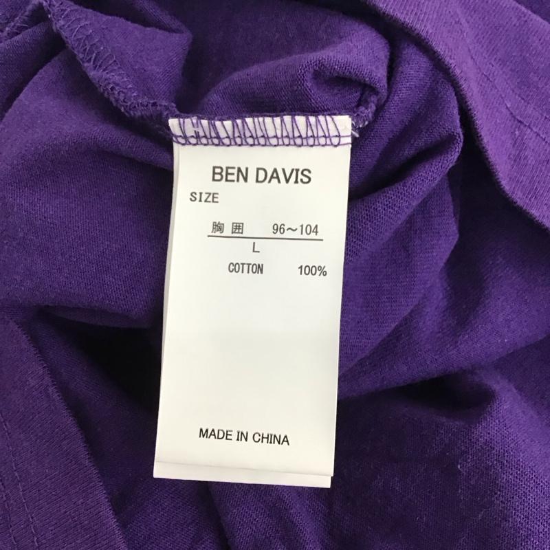 ベンデイビス BEN DAVIS Tシャツ 半袖 半袖カットソー プリントTシャツ クルーネックカットソー L ロゴ、文字 紫 / パープル /  メンズ USED 古着 中古 10133636