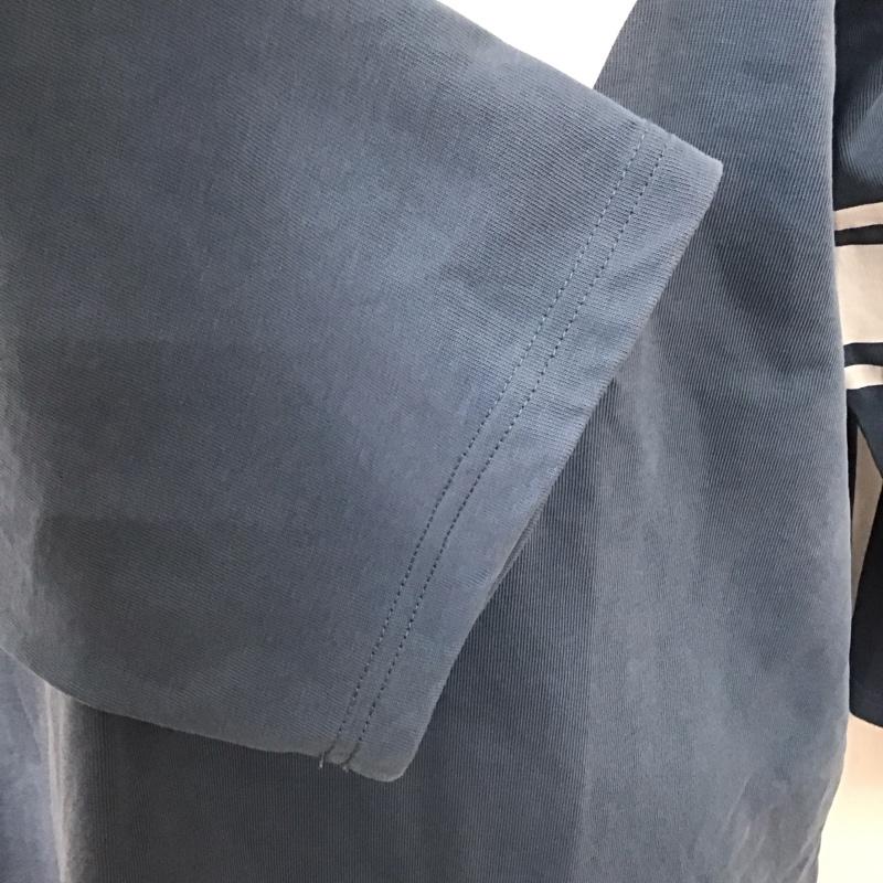 イーブルアクト EVILACT カットソー 長袖 長袖カットソー クルーネックカットソー ロングスリーブカットソー プリントTシャツ XL プリント 青 / ブルー /  メンズ USED 古着 中古 10113908