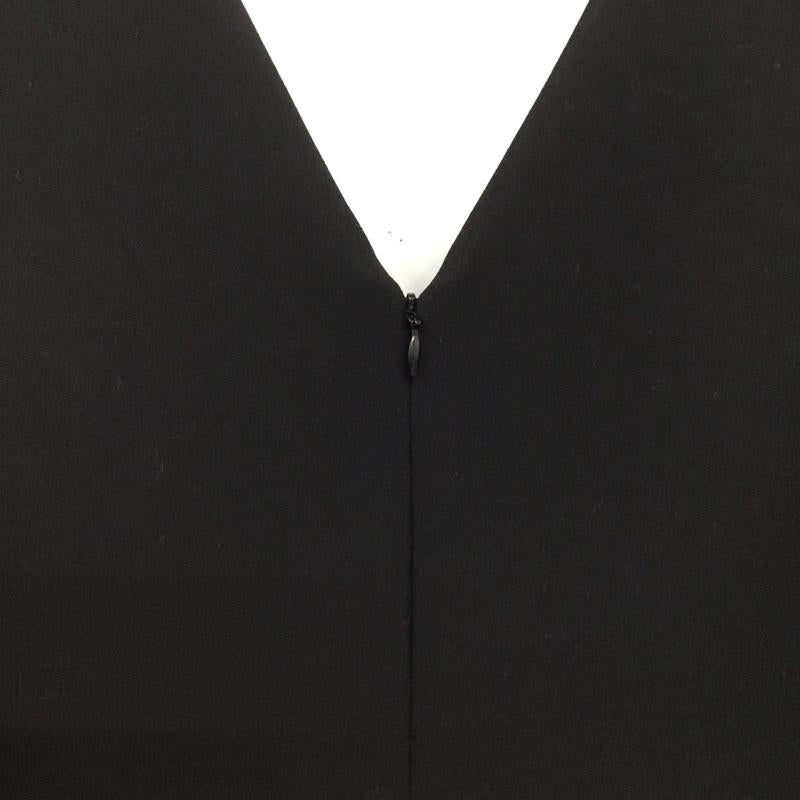 スピック＆スパン Spick & Span ワンピース ロングスカート 20-040-200-3143-4-0 ダブルクロスVネックワンピース 38 無地 黒 / ブラック /  レディース USED 古着 中古 10142237