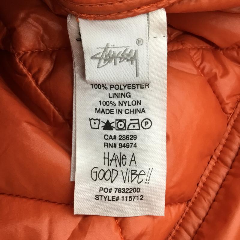 ステューシー STUSSY ジャケット、上着 ジャケット、ブレザー RANCH JACKET QUILTED NYLON M 無地 橙 / オレンジ /  メンズ USED 古着 中古 10138379