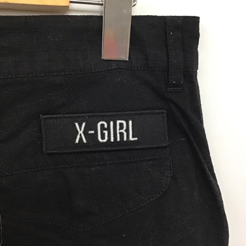 エックスガール X-girl パンツ ワークパンツ、ペインターパンツ 105232031007 ミリタリーフレアパンツ S 無地 黒 / ブラック /  レディース USED 古着 中古 10142784