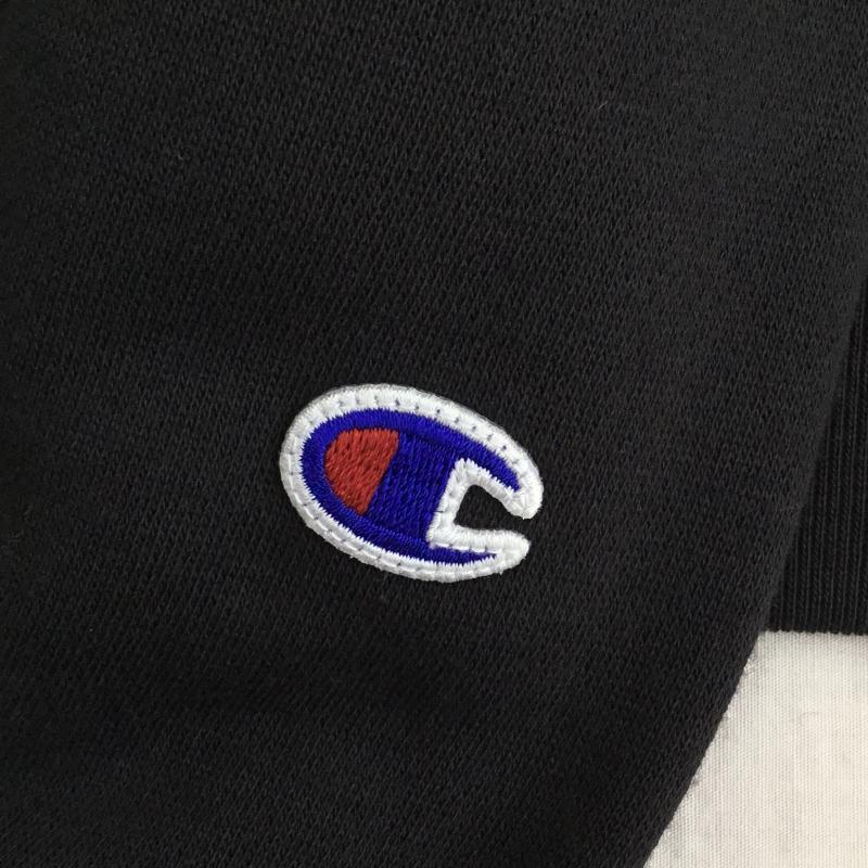 チャンピオン Champion カーディガン 長袖 C8-SS004 XL ロゴ、文字 黒 / ブラック /  メンズ USED 古着 中古 10142564
