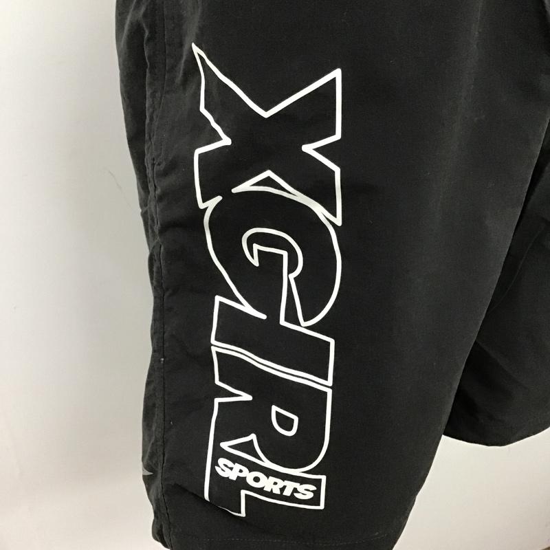 エックスガール X-girl パンツ ショートパンツ ショートパンツ ハーフパンツ カジュアルパンツ M ロゴ、文字 黒 / ブラック /  レディース USED 古着 中古 10105723