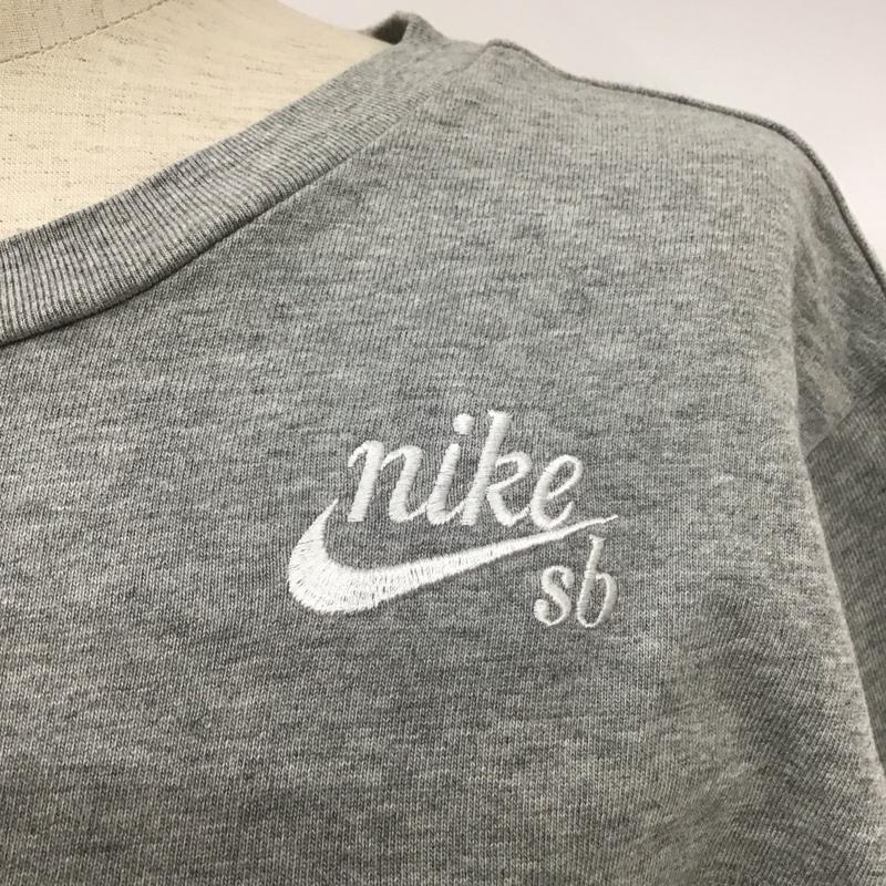 ナイキ NIKE Tシャツ 七分袖 M ロゴ、文字 灰 / グレー /  メンズ USED 古着 中古 10107991