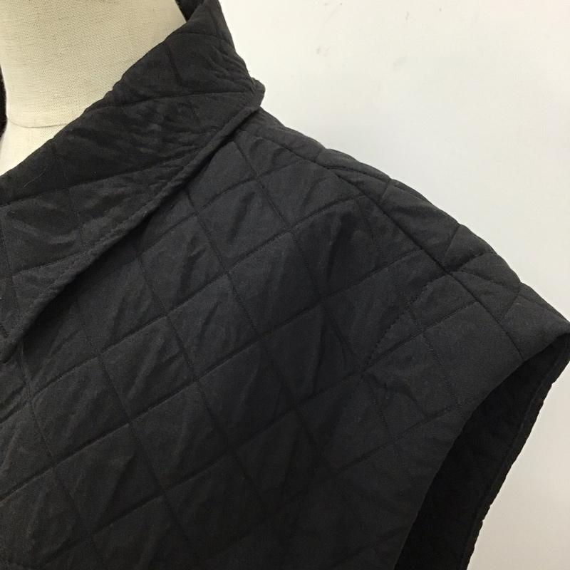 ザラ ZARA ベスト ベスト キルティングベスト ノースリーブカットソー 前ボタン S 無地 黒 / ブラック /  レディース USED 古着 中古 10115742