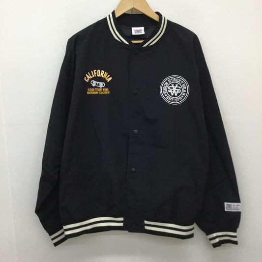 ヴィジョン ストリート ウェア VISION STREET WEAR ジャケット、上着 ジャケット、ブレザー L ロゴ、文字 黒 / ブラック /  メンズ USED 古着 中古 10137455