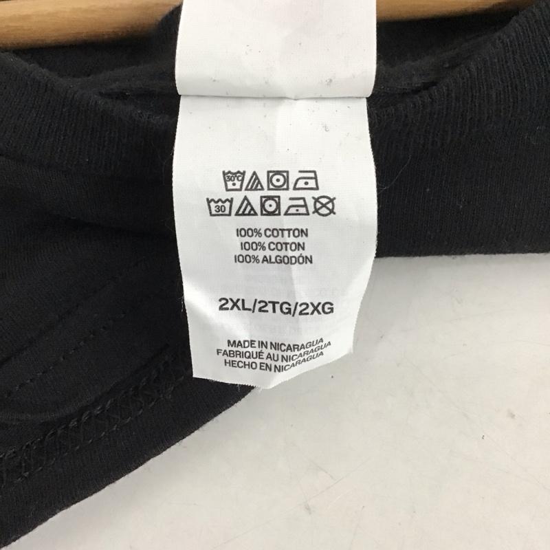 古着 USED Tシャツ 半袖 半袖カットソー プリントTシャツ クルーネックカットソー XXL ロゴ、文字 黒 / ブラック /  メンズ USED 古着 中古 10130119