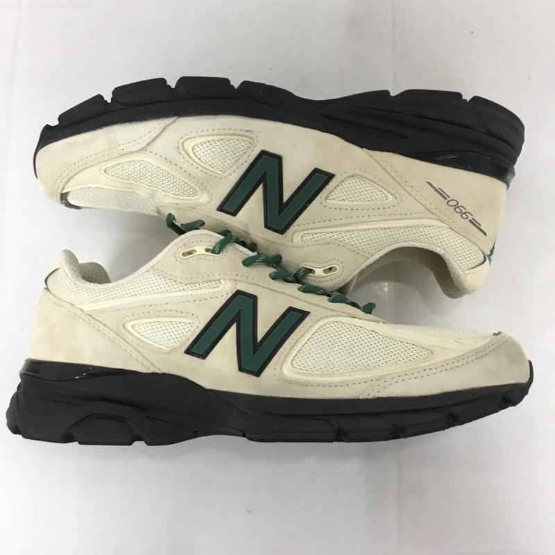 ニューバランス New Balance スニーカー スニーカー U990 GB4 Made in USA 29cm 箱有 29.0cm ロゴ、文字 アイボリー / アイボリー / X 黒 / ブラック / X 緑 / グリーン /  メンズ USED 古着 中古 10128822