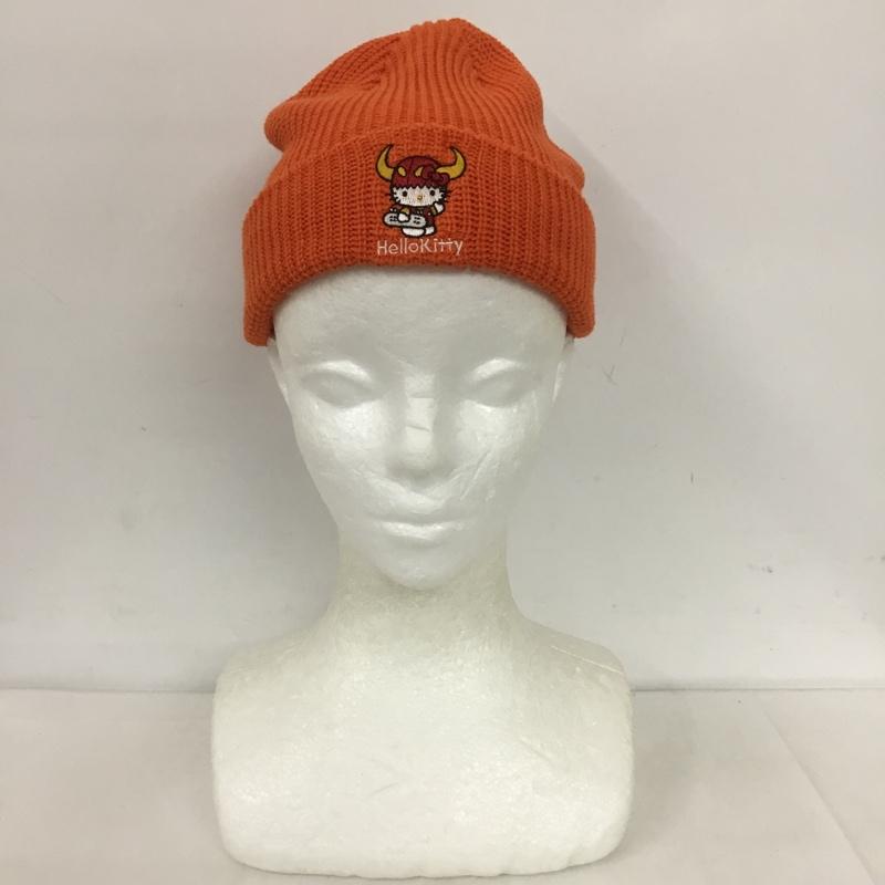 トイ マシーン TOY MACHINE 帽子 ニット帽 KTMPBHW6 ハローキティ KITTY EMBROIDERY BEANIE ビーニー タグ付き FREE キャラクター 橙 / オレンジ /  メンズ USED 古着 中古 10124627