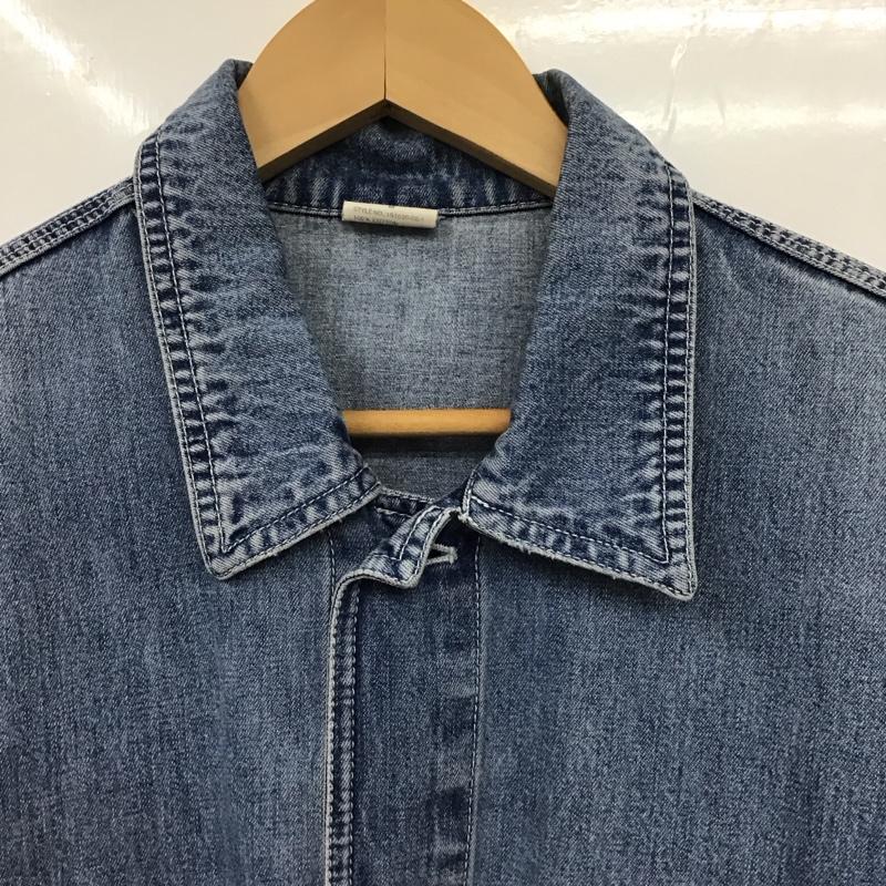 ギャップ GAP シャツ、ブラウス 長袖 長袖シャツ 無地シャツ カラーシャツ デニムシャツ M 無地 インディゴ / インディゴ /  メンズ USED 古着 中古 10130579