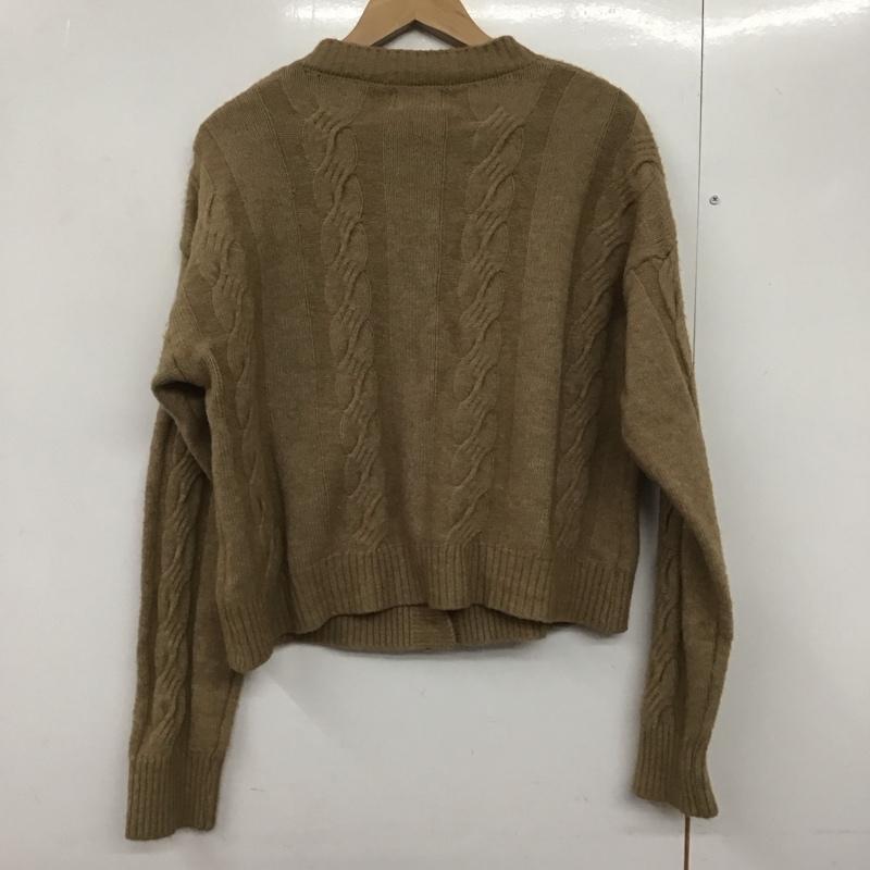アビトーキョー ABITOKYO カーディガン 長袖 FREE 無地 茶 / ブラウン /  レディース USED 古着 中古 10142761