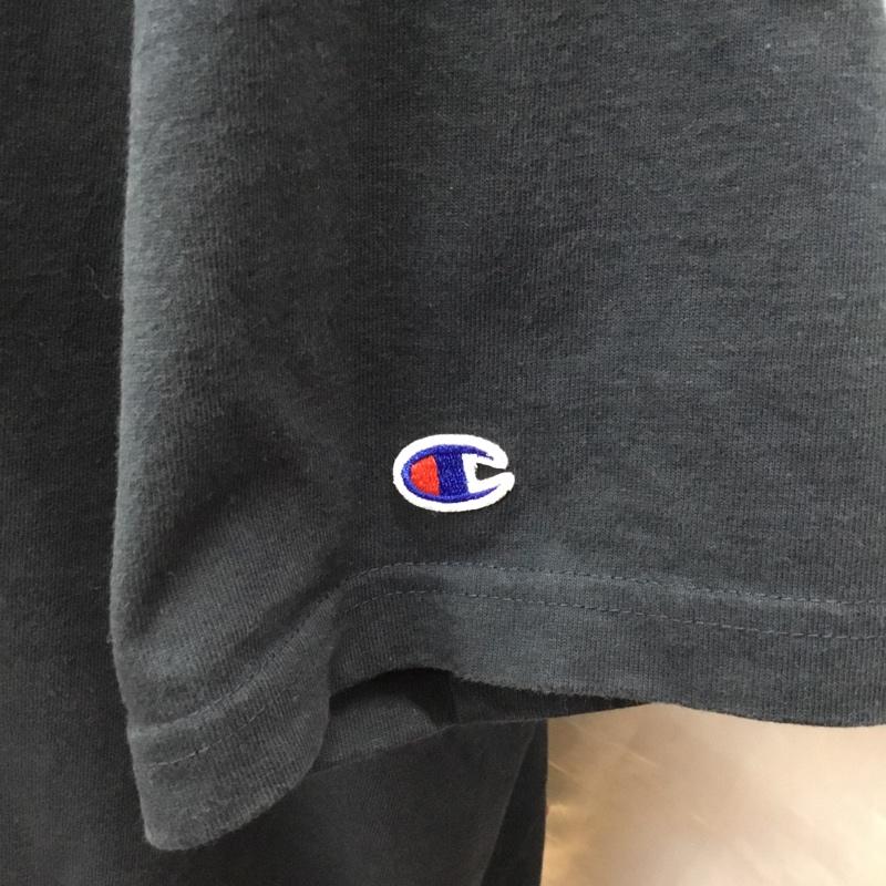 チャンピオン Champion Tシャツ 半袖 C5-P301 半袖カットソー プリントTシャツ クルーネックカットソー XL 無地 紺 / ネイビー /  メンズ USED 古着 中古 10117521