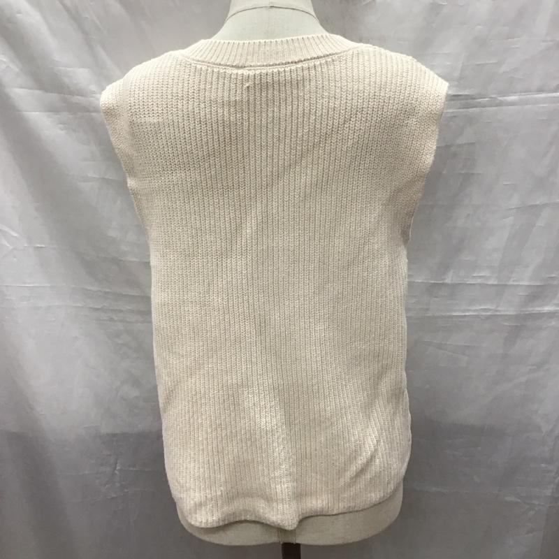 ザラ ZARA ベスト ベスト 3519 056 806 Vネック ニットベスト M 無地 アイボリー / アイボリー /  レディース USED 古着 中古 10118450