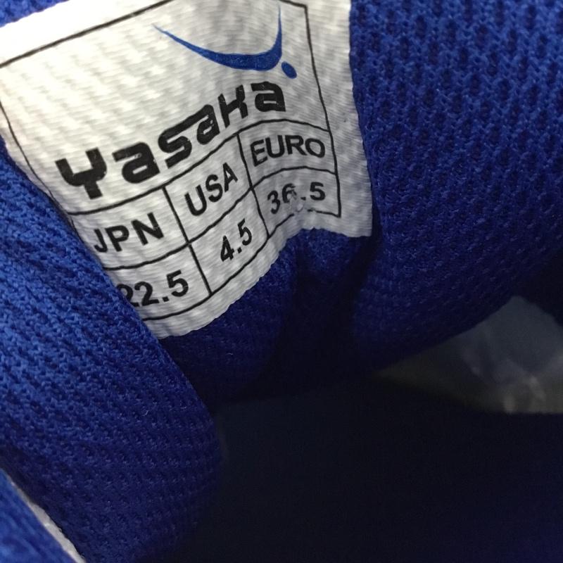 ヤサカ YASAKA スニーカー スニーカー E-200 ジェット インパクト 卓球シューズ 22.5cm 箱有 22.5cm ロゴ、文字 白 / ホワイト / X 青 / ブルー / X 銀 / シルバー /  レディース USED 古着 中古 10147941