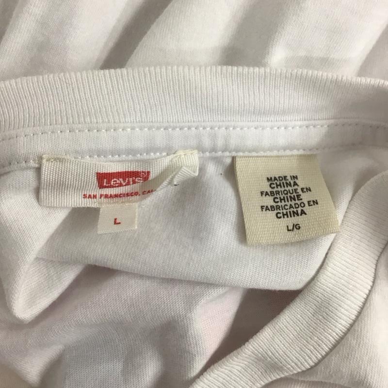 リーバイス Levi s Tシャツ 長袖 ロンT クルーネック カラフルロゴ L プリント 白 / ホワイト /  メンズ USED 古着 中古 10122982