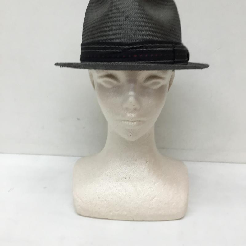 アールジェイビー R.J.B 帽子 ハット ストローハット FREE 無地 黒 / ブラック /  メンズ USED 古着 中古 10134018