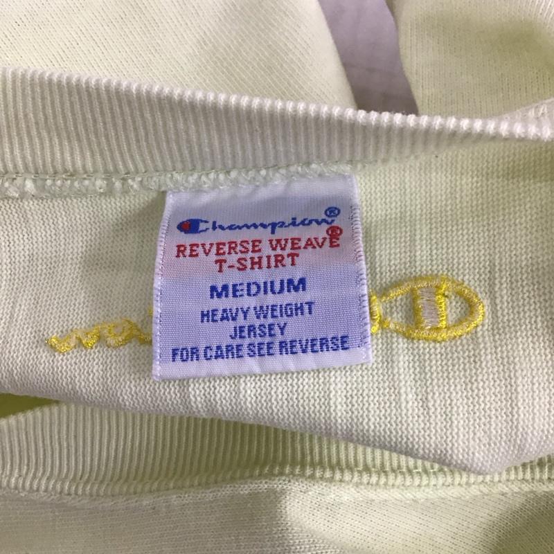 チャンピオン Champion Tシャツ 半袖 半袖カットソー 刺繍Tシャツ クルーネックカットソー M ロゴ、文字 黄 / イエロー /  メンズ USED 古着 中古 10107310