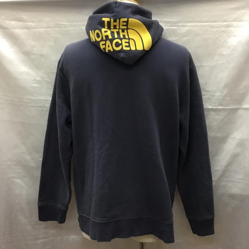 ザノースフェイス THE NORTH FACE パーカー 長袖 NT11530 REARVIEW FULLZIP HOODIE 裏起毛 L ロゴ、文字 紺 / ネイビー / X 黄 / イエロー /  メンズ USED 古着 中古 10118942