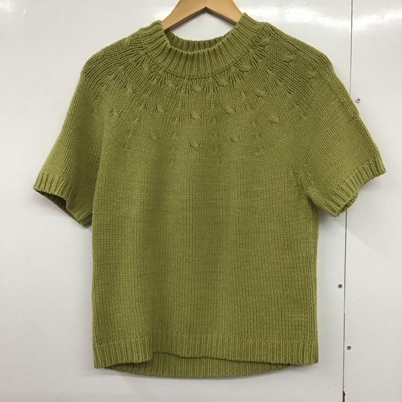 バーバリーロンドン Burberry London ニット、セーター 半袖 半袖ニットカットソー クルーネック セーター FREE 無地 緑 / グリーン /  レディース USED 古着 中古 10142451
