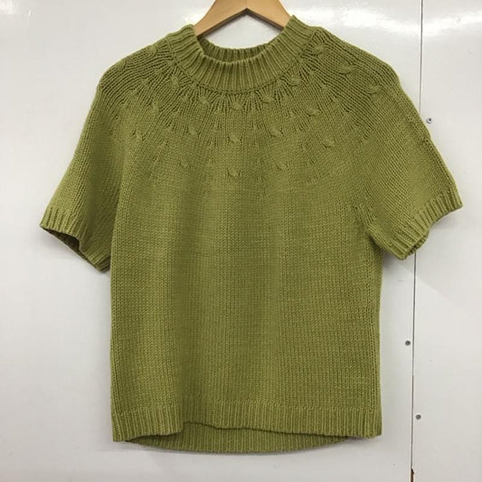 バーバリーロンドン Burberry London ニット、セーター 半袖 半袖ニットカットソー クルーネック セーター FREE 無地 緑 / グリーン /  レディース USED 古着 中古 10142451