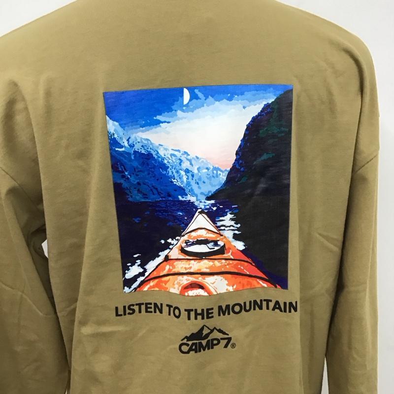 キャンプセブン CAMP7 Tシャツ 長袖 XL ロゴ、文字 X プリント ベージュ / ベージュ /  メンズ USED 古着 中古 10121884