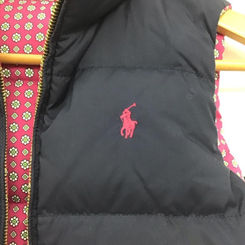 ラルフローレン RALPHLAUREN ベスト ベスト 313505468002 ダウン フェザー リバーシブル キッズ 140 M ワンポイント 紺 / ネイビー / X 桃 / ピンク /  ガールズ USED 古着 中古 10146615