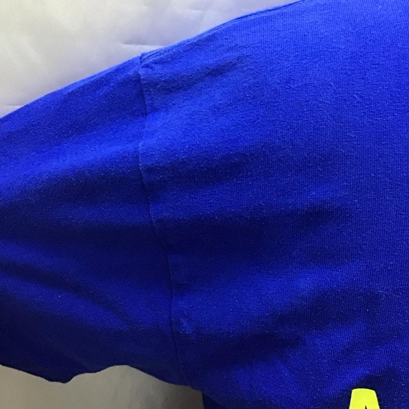 ミズノ MIZUNO Tシャツ 半袖 A60TF-227 クルーネック L ロゴ、文字 青 / ブルー /  メンズ USED 古着 中古 10117065