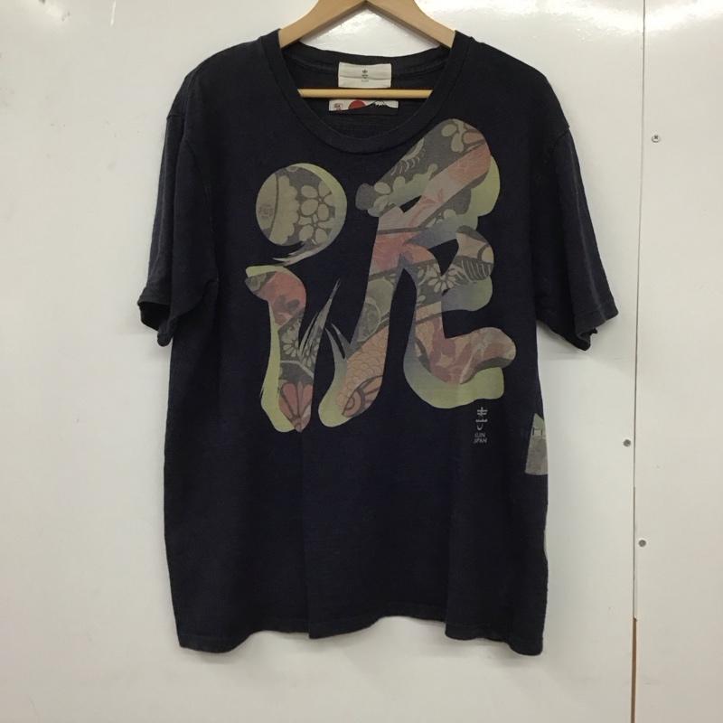 ドロボウニッキ 泥棒日記 Tシャツ 半袖 半袖カットソー プリントTシャツ クルーネックカットソー L プリント 紺 / ネイビー /  メンズ USED 古着 中古 10129495