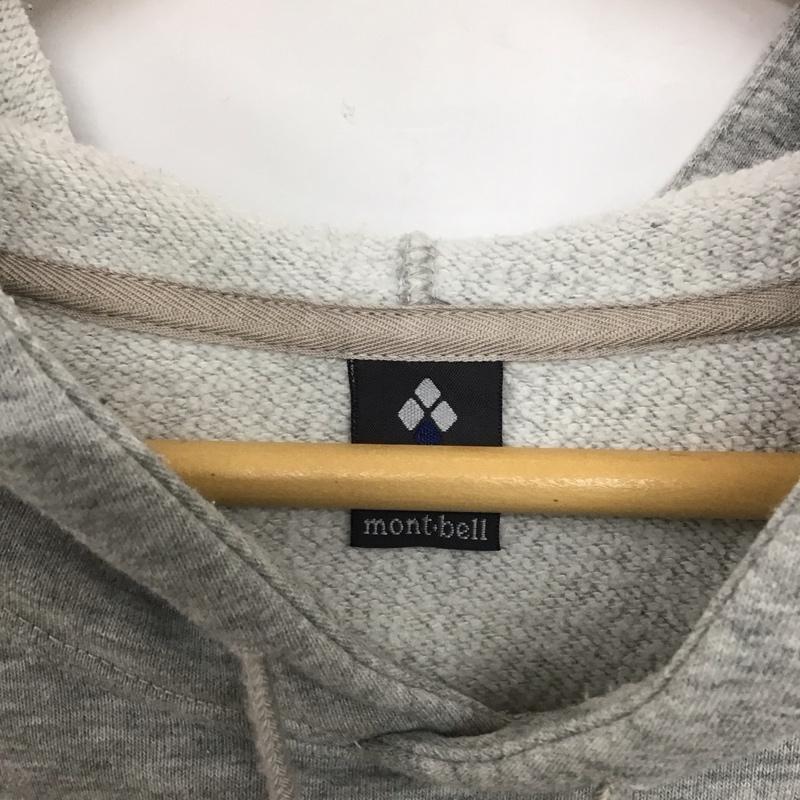 モンベル mont-bell パーカー 長袖 2104648 コットンパーカ プルオーバーパーカー XL ロゴ、文字 灰 / グレー /  メンズ USED 古着 中古 10145877