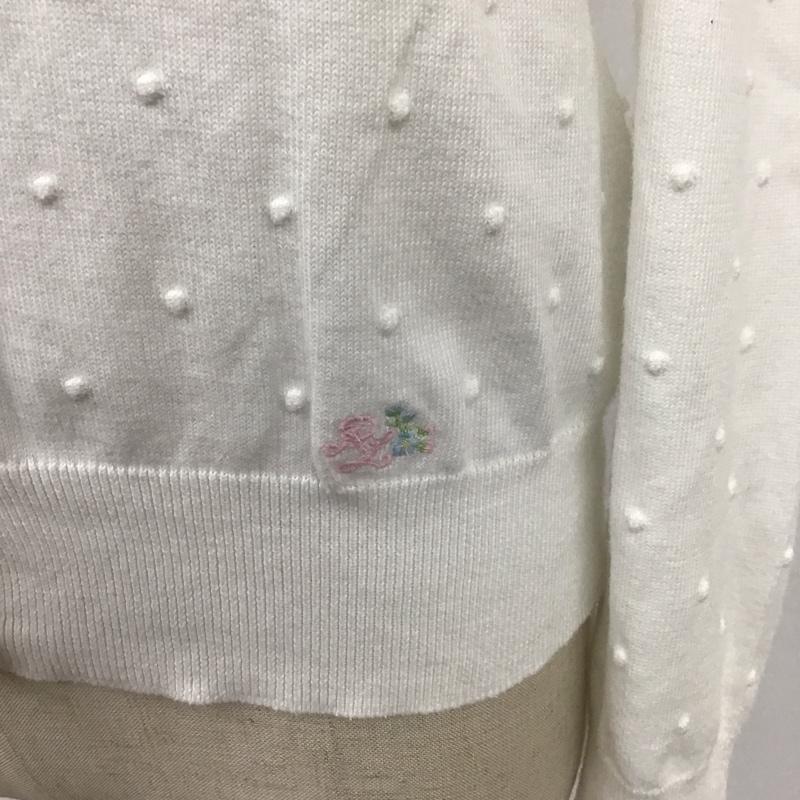 ポロラルフローレン POLO RALPH LAUREN カーディガン 長袖 313736652001 クルーネック キッズ 12-14 L ワンポイント 白 / ホワイト /  ガールズ USED 古着 中古 10120358