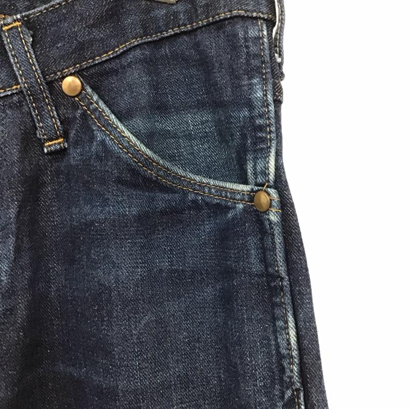 ラングラー Wrangler パンツ デニム、ジーンズ デニムパンツ スリムパンツ カジュアルジーンズ 28インチ 無地 インディゴ / インディゴ /  メンズ USED 古着 中古 10114680