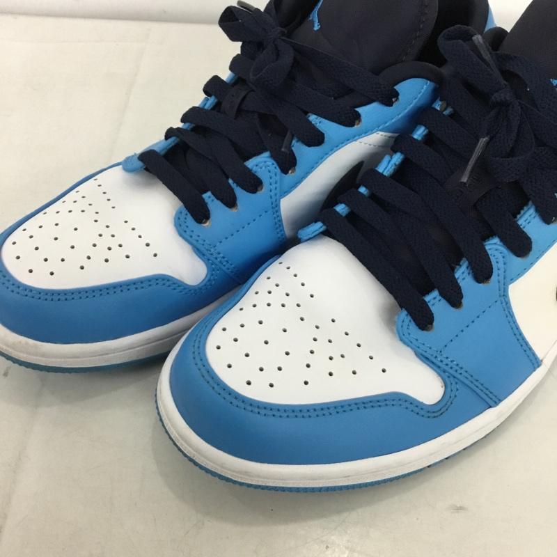 ナイキ NIKE スニーカー スニーカー 553558-144 AIR JORDAN 1 LOW 26cm 26.0cm ワンポイント 白 / ホワイト / X 青 / ブルー / X 紺 / ネイビー /  メンズ USED 古着 中古 10131814