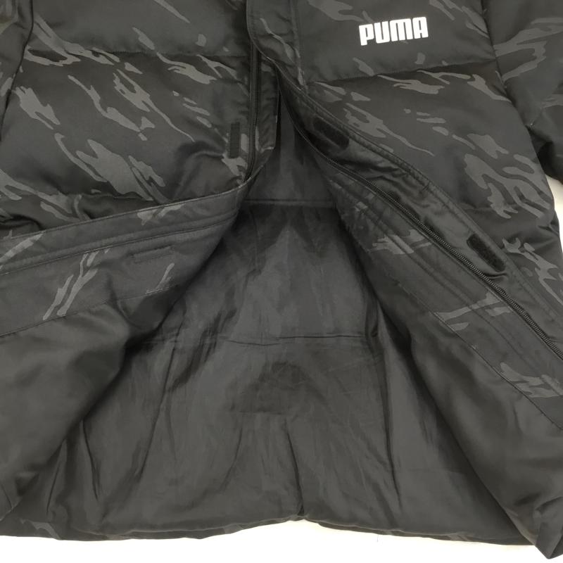 プーマ PUMA ジャケット、上着 ダウンジャケット S カモフラージュ柄・迷彩 黒 / ブラック /  メンズ USED 古着 中古 10139247