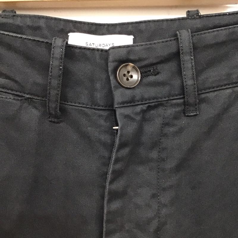 サタデーズサーフニューヨークシティー SATURDAYS SURF NYC パンツ チノパン チノパン カジュアルパンツ ワイドパンツ ストレートパンツ 30インチ 無地 黒 / ブラック /  メンズ USED 古着 中古 10117850
