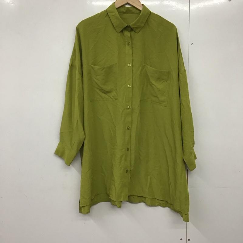 レプシィム LEPSIM シャツ、ブラウス 長袖 FREE 無地 黄緑 / イエローグリーン /  レディース USED 古着 中古 10142251