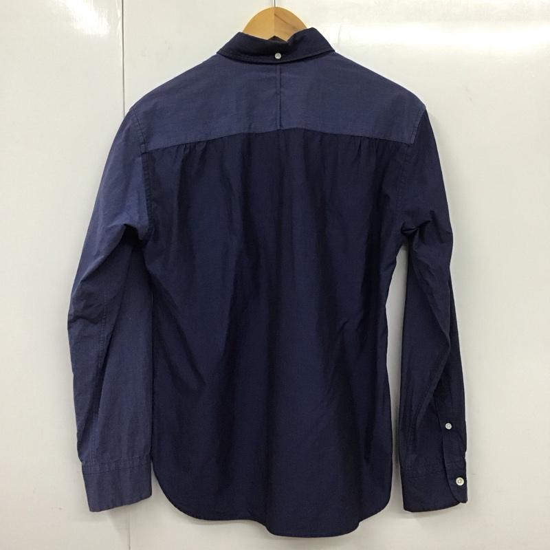 マリネロ MARINERO シャツ、ブラウス 長袖 長袖シャツ 無地シャツ カラーシャツ ボタンダウンシャツ 2 無地 紺 / ネイビー /  メンズ USED 古着 中古 10131767