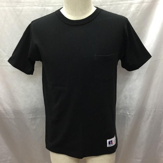ラッセルアスレティック Russell Athletic Tシャツ 半袖 クルーネック 胸ポケット S 無地 黒 / ブラック /  メンズ USED 古着 中古 10115532